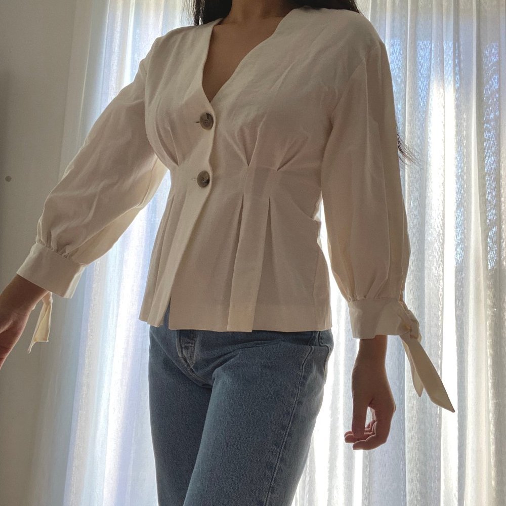 Zara White Tea Blouse